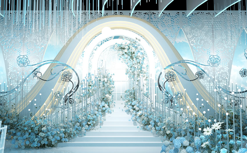 曹县釡香烙馍村水晶厅效果展示